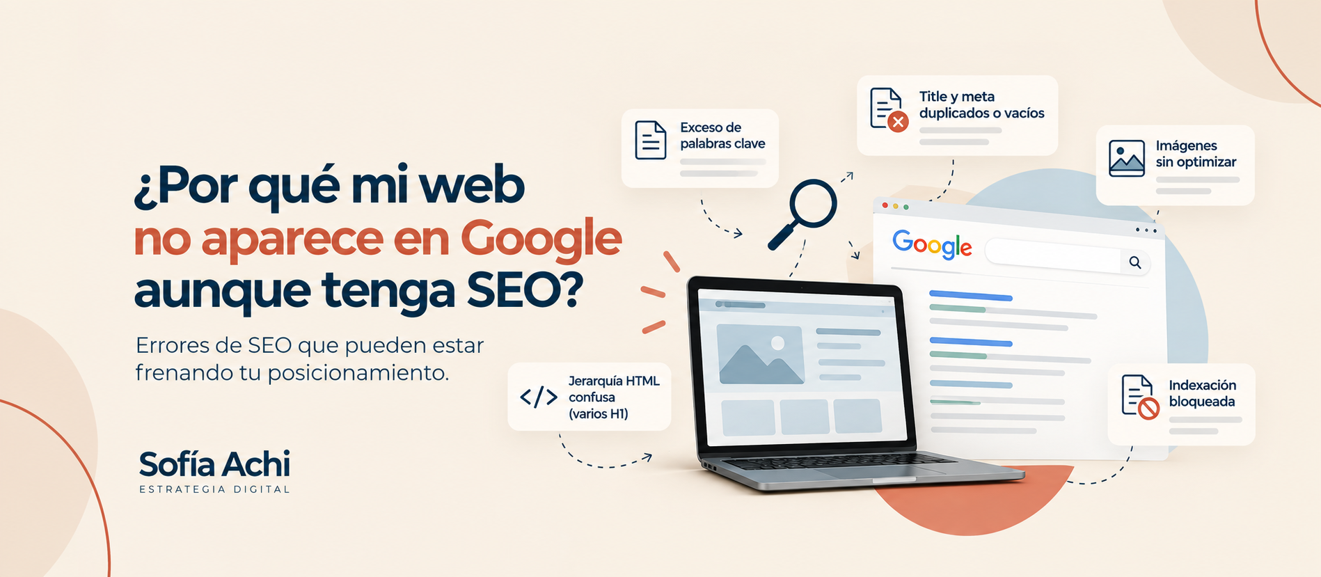 Mi pagina web no aparece en google